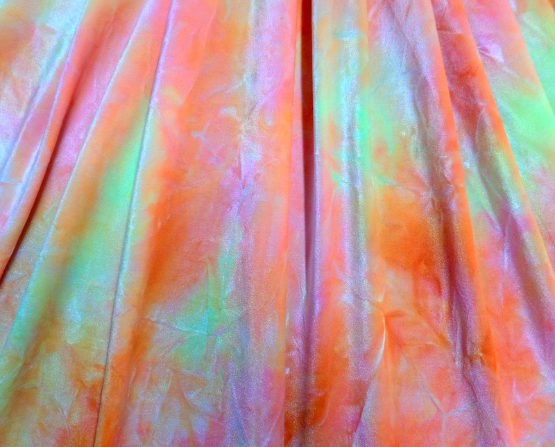 4.Orange-Lt.Yellow Tye-Dye Velvet #3