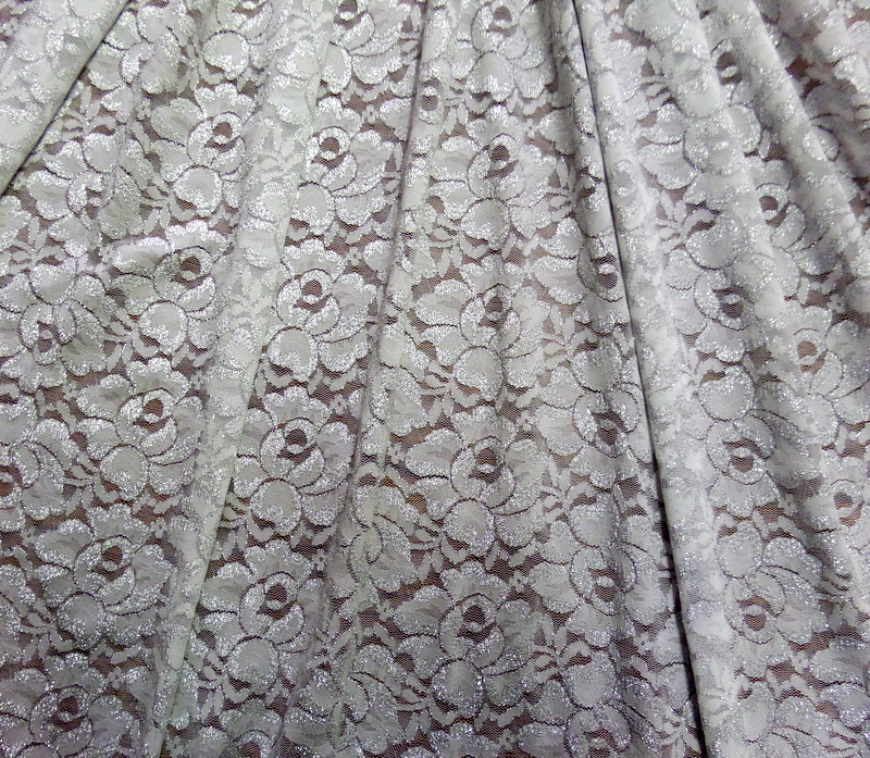 4.White-Silver Glitter Lace #3