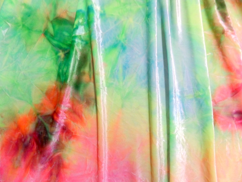 6.Green-Pink Tye-Dye Velvet#2